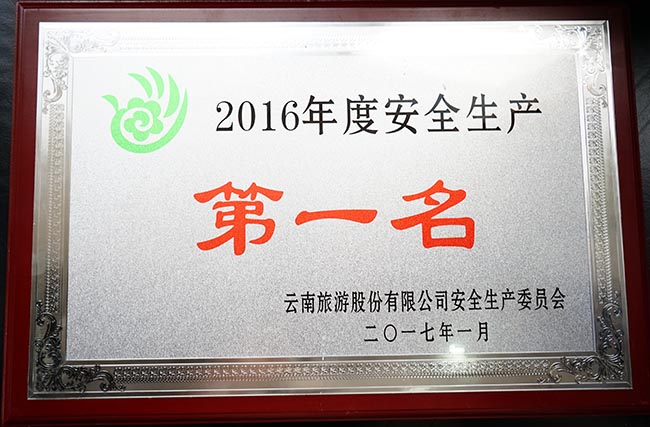 33-2016年度安全生產第一名